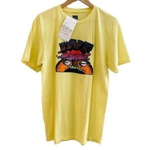 NWT HUF Pulp S/S Tee Size Medium in Blazing Yellow